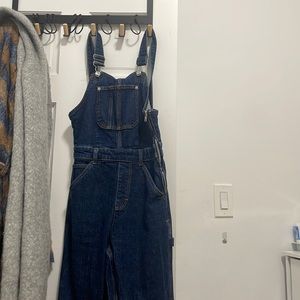 TOPSHOP Dark Wash Overalls